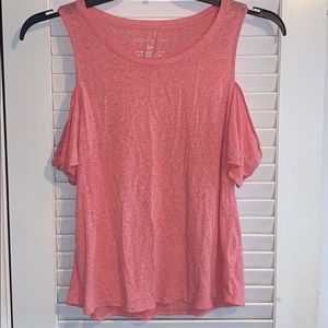 cold shoulder coral t-shirt (worn only once)